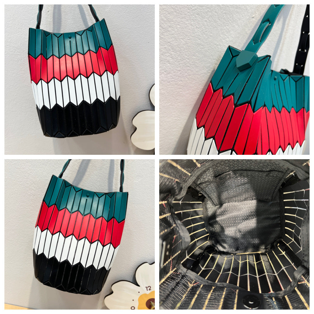 Women's Style Vegetable Basket Simple Fashion Rhombus Handbags