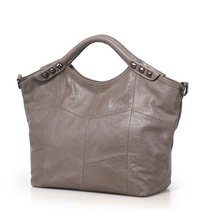 Women's Cute Lucky Genuine Leather Big Cowhide Handbags