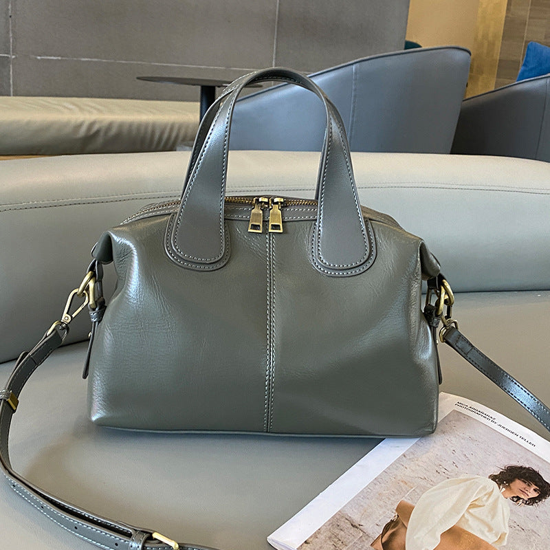Women's Leather High-grade Retro Cow Big Handbags