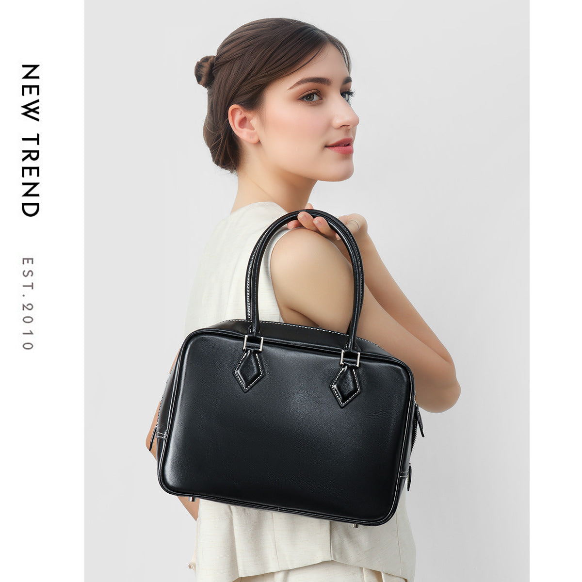 Women's Large Capacity High Sense Boston Bowling Handbags