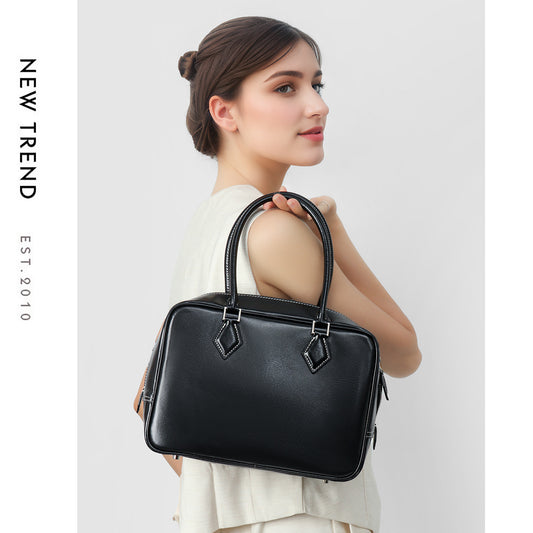 Women's Large Capacity High Sense Boston Bowling Handbags