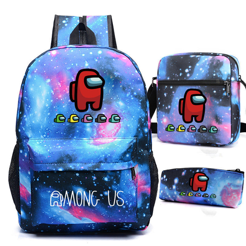 Game Among Space Killing Pencil Three-piece Backpacks