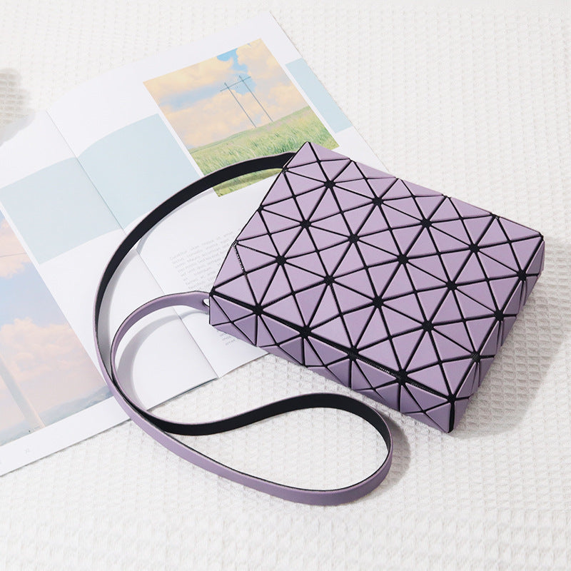 Box Geometric Diamond Pattern Portable Fashion Crossbody Bags