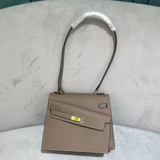 Women's Genuine Leather Elegant Simple Trendy Commuter Handbags