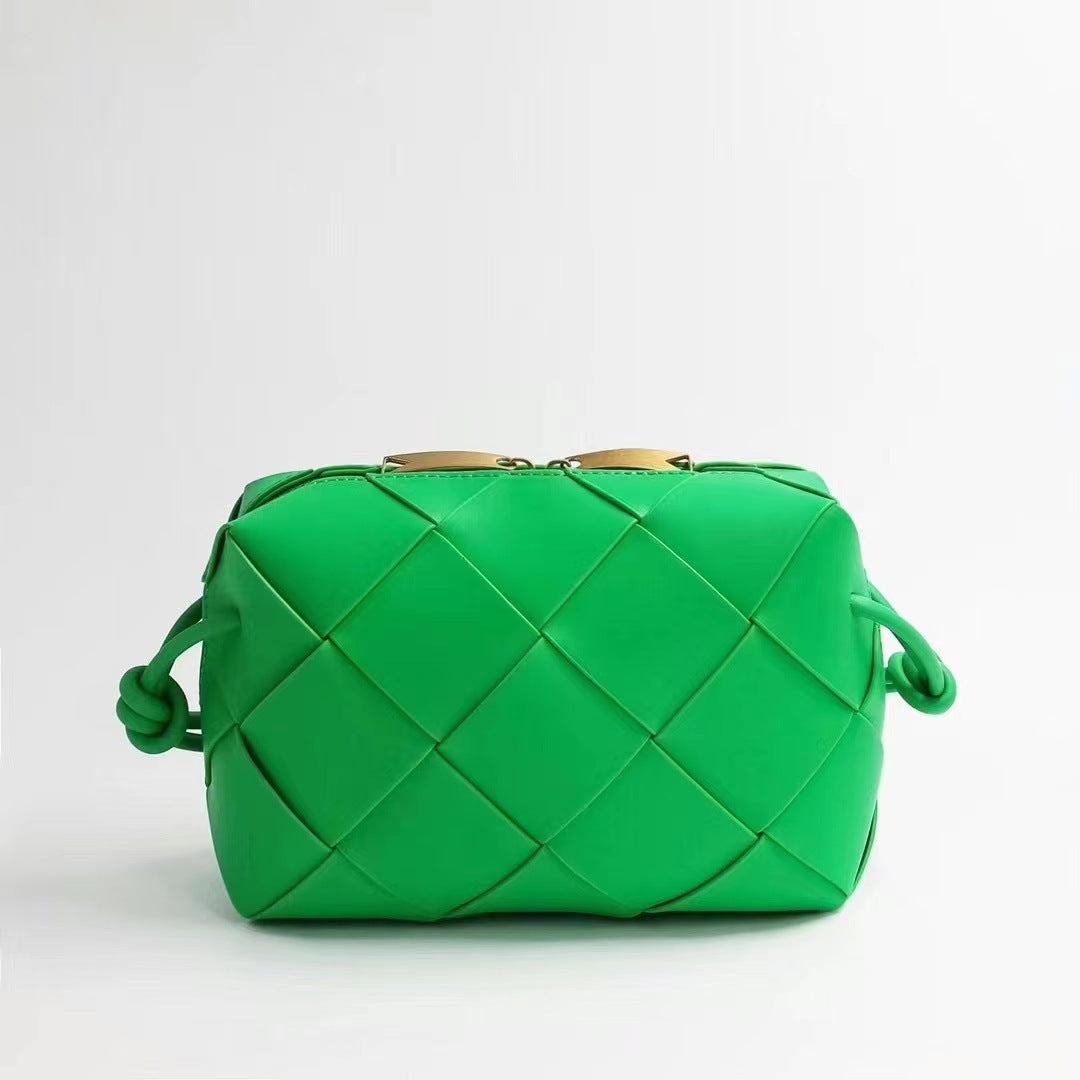 Classic Style Rhombus Portable Woven Box Bags