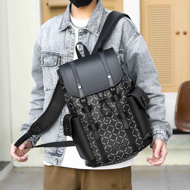 Men's Printing High-grade Business Computer Color Matching Backpacks