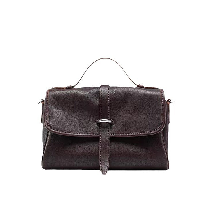 Women's Leather Large Capacity Commuter Niche Vegetable Shoulder Bags