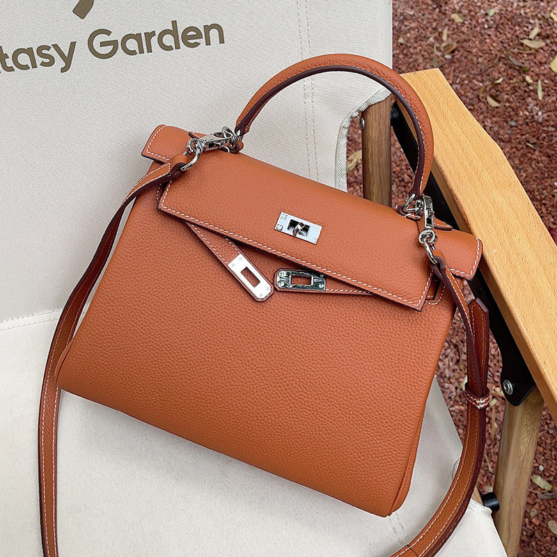 Gold Sier Second Generation Kelly Genuine Leather Fashion High-grade Handbags