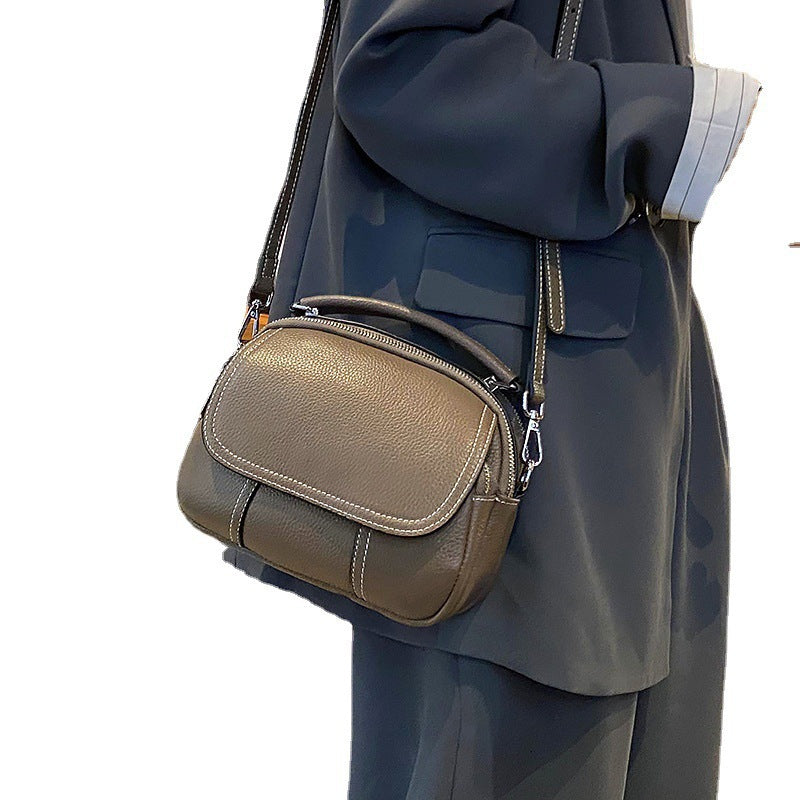 Women's Genuine Leather Portable Fashion High-grade Niche Handbags