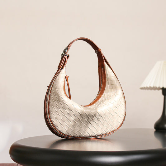 Women's Commuter Large Capacity Woven Niche High Armpit Bags