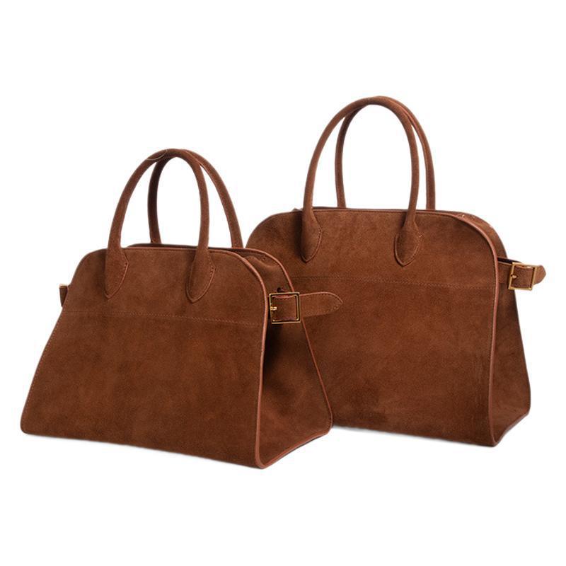 Classy Women's Suede Genuine Leather Big Tote Bags