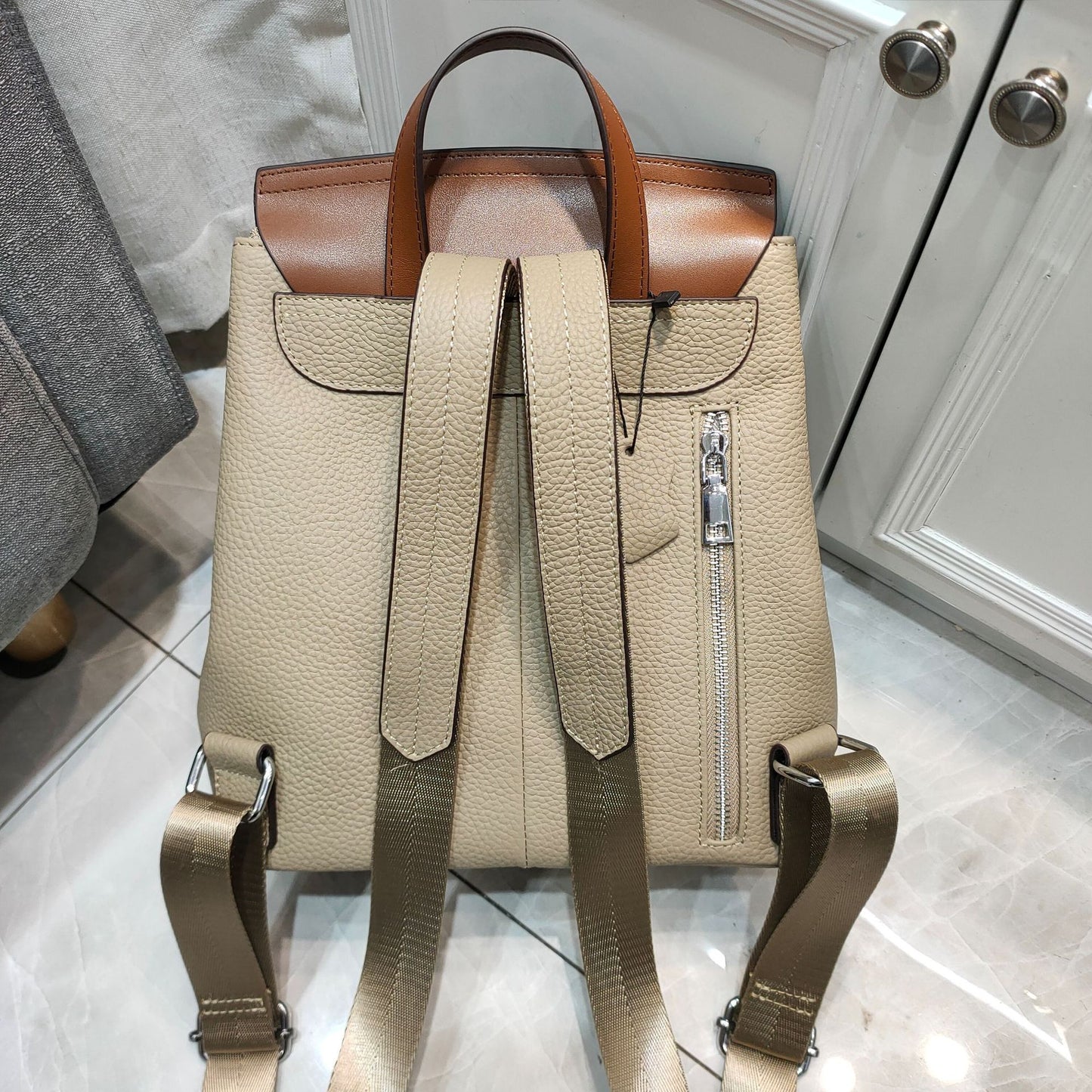 Women's Leather Fashion Versatile Korean Style Simple Backpacks