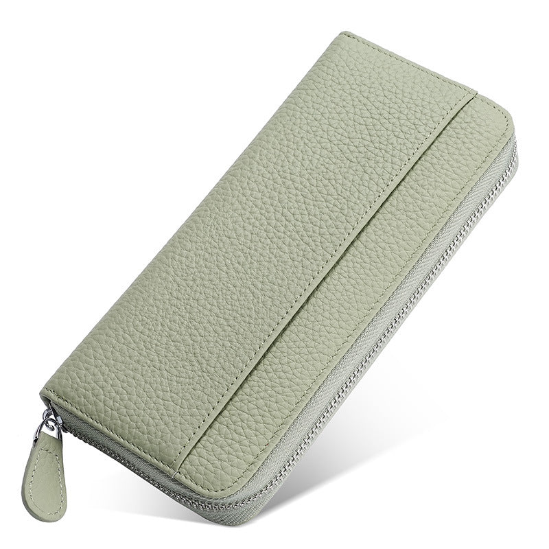 Leather Long Swiping Top Layer Fashion Men's Wallets
