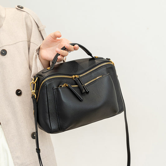 Women's Layer Cowhide Genuine Leather Fashion Advanced Crossbody Bags