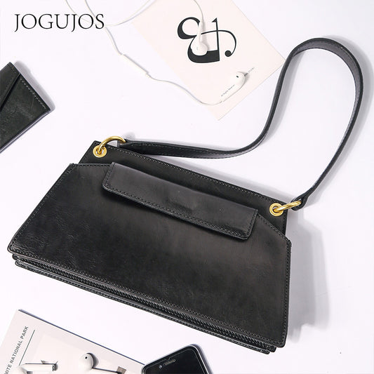 Women's Underarm Commute Leisure Fashion Genuine Leather Shoulder Bags
