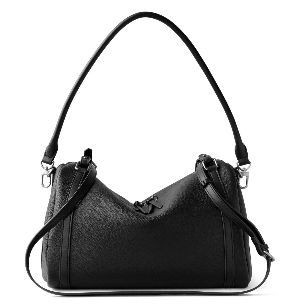 Women's Cowhide Boston Simple Textured Single Bags