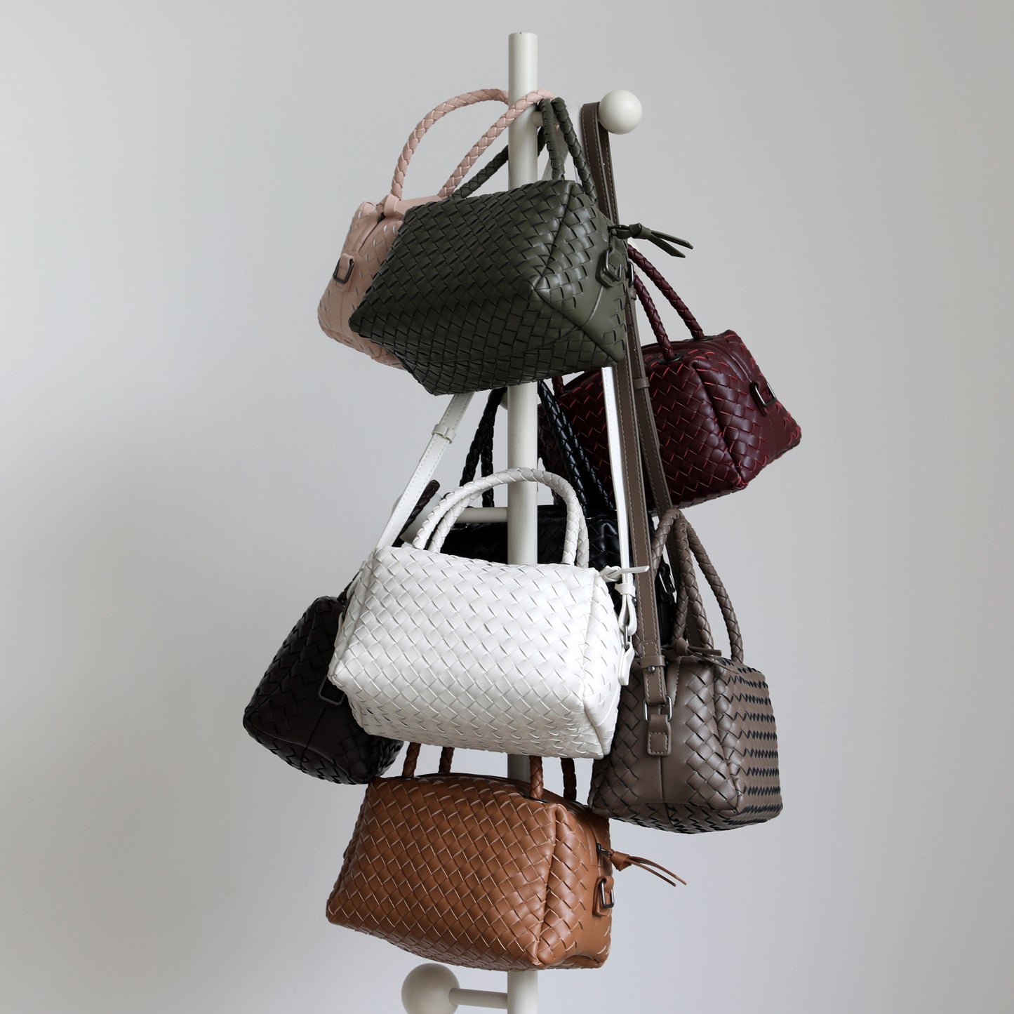 Women's Genuine Leather Boston Pillow Portable Handbags