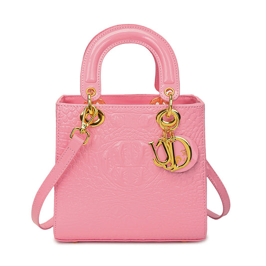Women's Crocodile Pattern Fashion Letter Diana Bags
