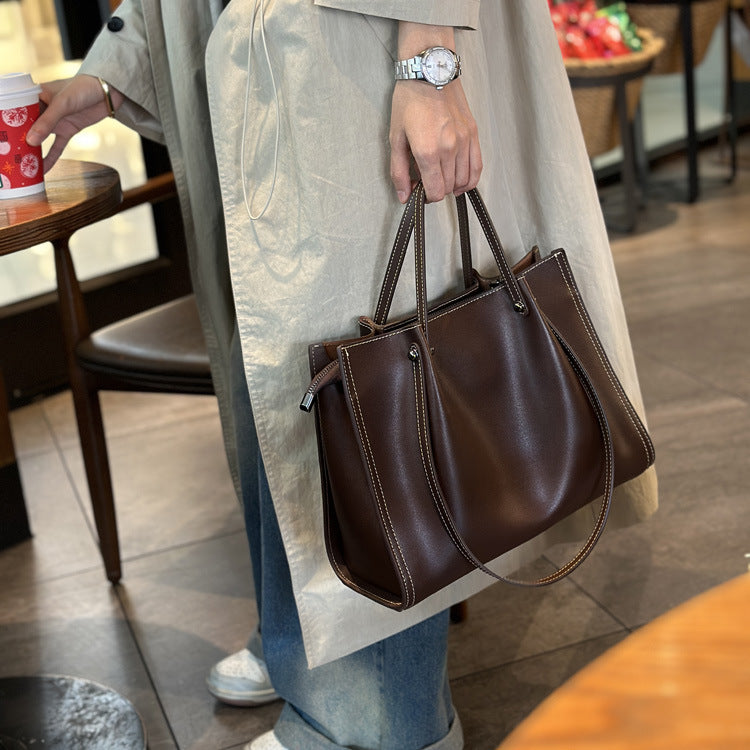 Women's Genuine Leather Large Capacity Summer Cowhide Shoulder Bags