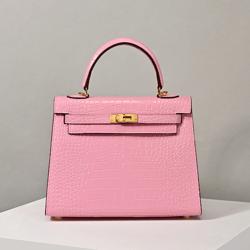 Crocodile Pattern Kai Stylish Genuine Leather Shoulder Bags