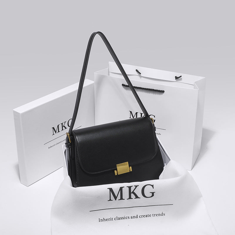 Surrogate Shopping Genuine Leather Niche High-grade Versatile Shoulder Bags