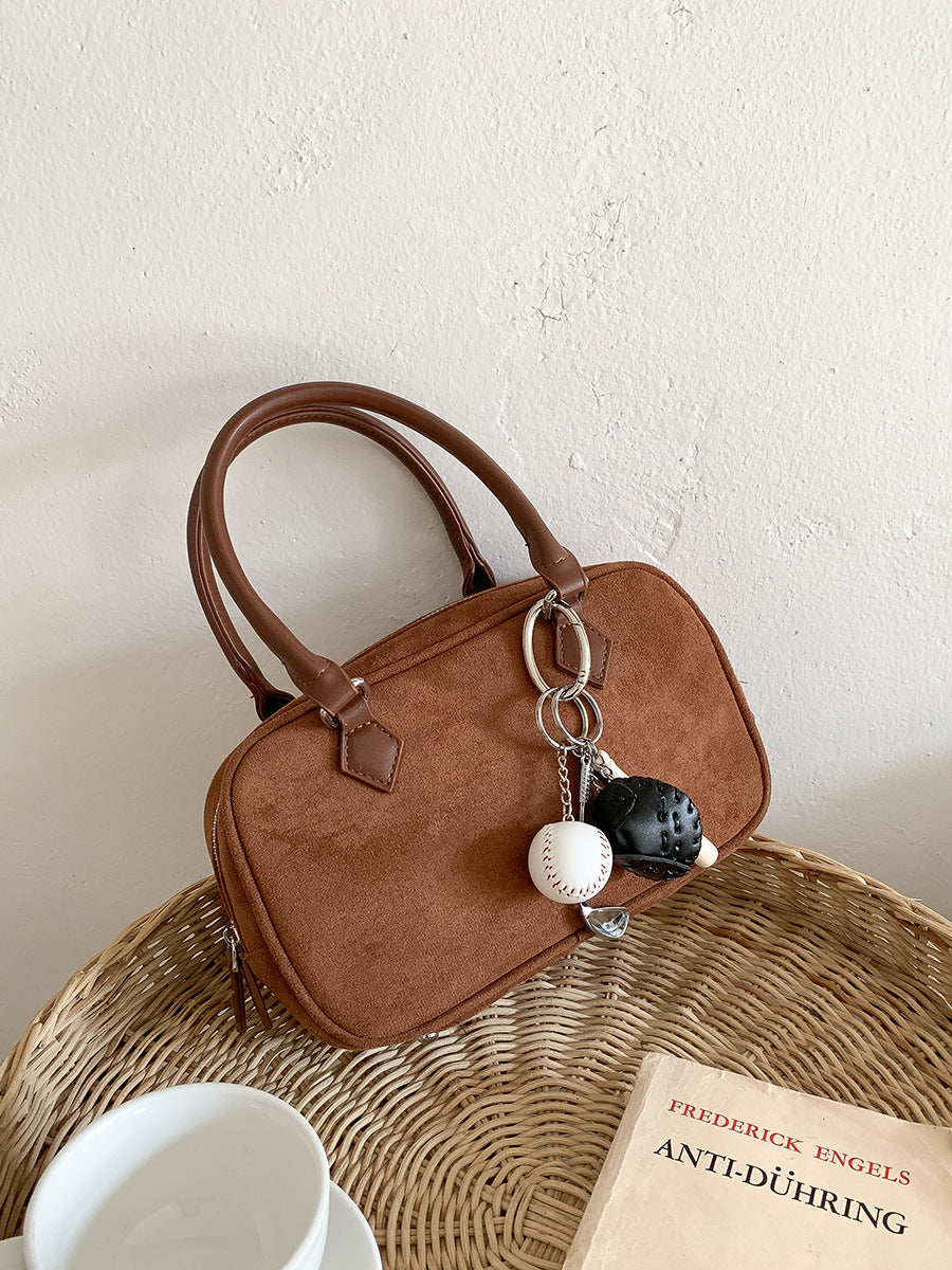 Women's Korean Style Suede Autumn Retro Minimalist Bags