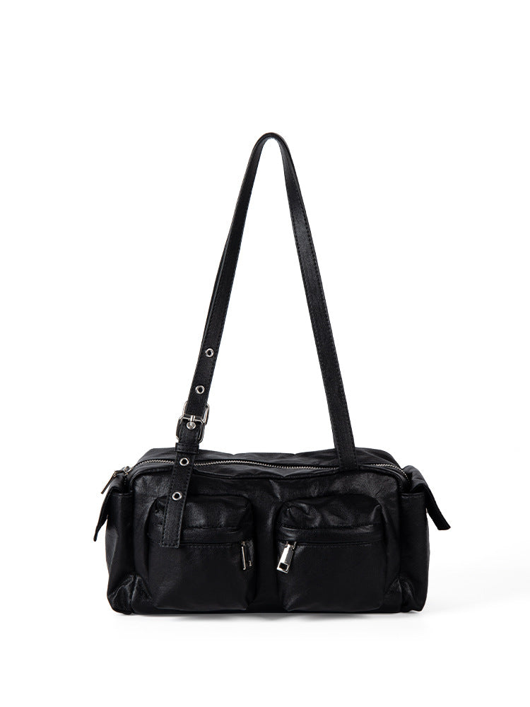 Women's Retro Stylish Motorcycle Korean Style Simple Shoulder Bags