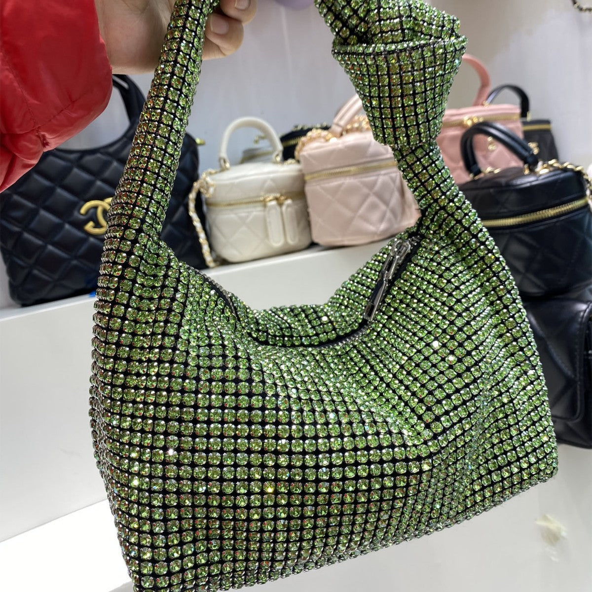 Women's Rhinestone Full Diamond Personalized Minority Light Evening Bags