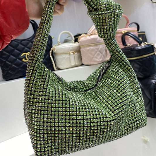 Women's Rhinestone Full Diamond Personalized Minority Light Evening Bags