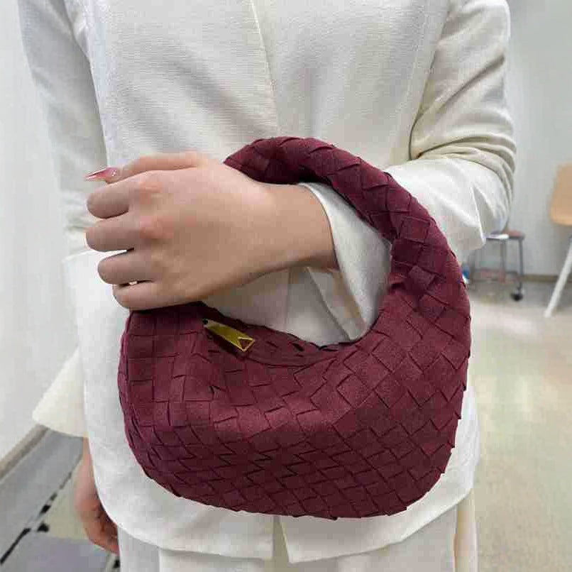 Women's Size Frosted Woven Croissant Price Shoulder Bags