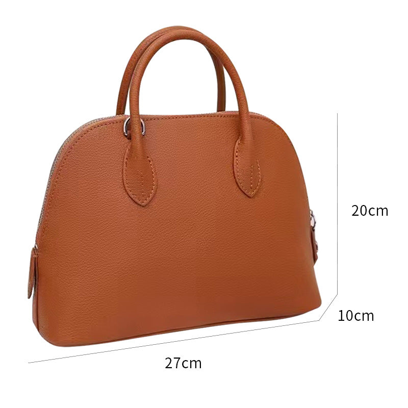 Women's Large Capacity Hand-held Top Layer Leather Bags