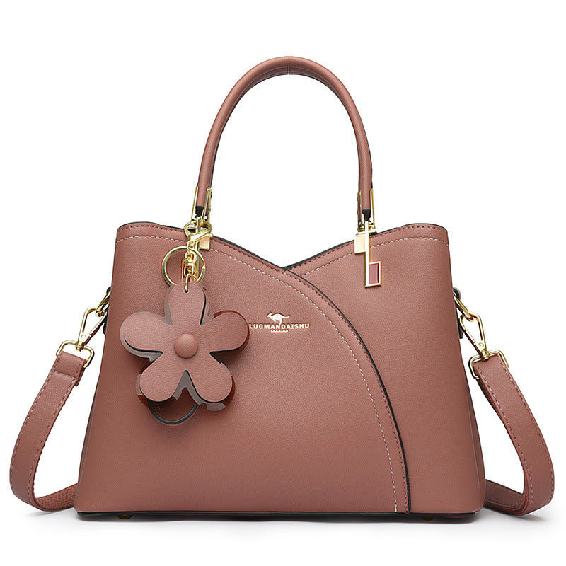 Women's Leather Stitching Portable Practical To Give Bags