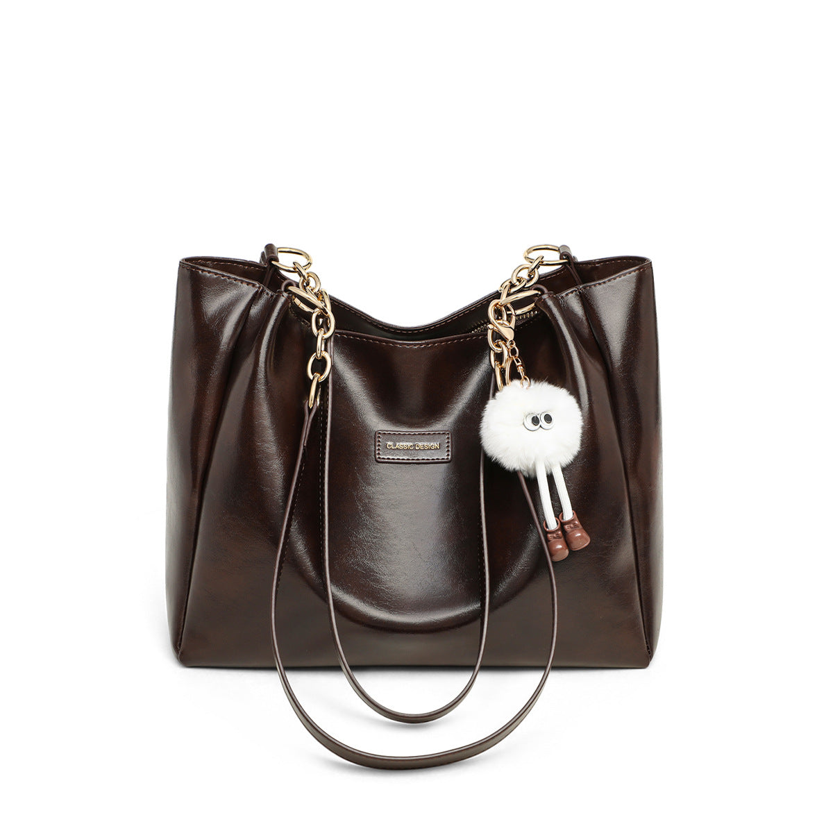 Women's Leather Large Capacity Portable Commuter Tote Bags