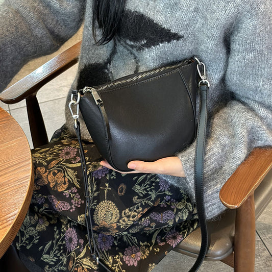Women's Spring Genuine Leather Single High Sense Crossbody Bags