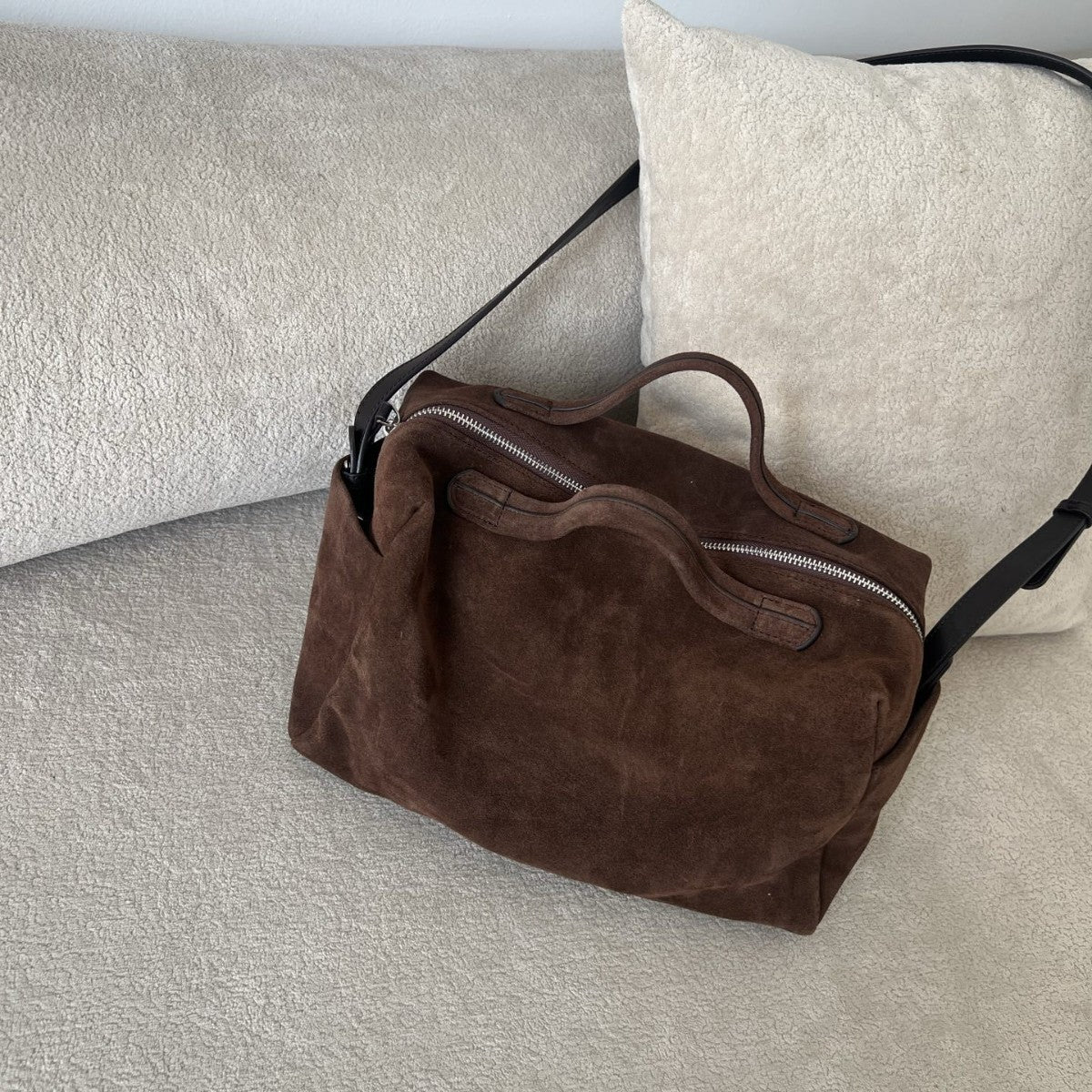 Women's Leisure Layer Leather Soft Large Shoulder Bags