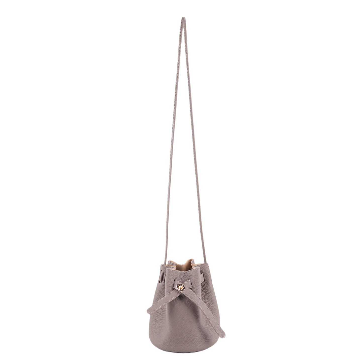 Elegant Women's Design First Layer Cowhide Bucket Bags
