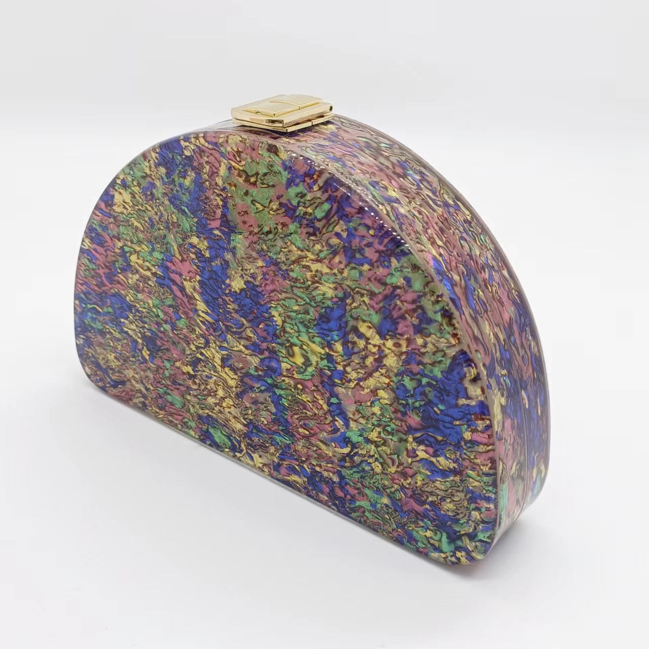 Women's Semicircle Acrylic Fashion Wedding Dinner Clutch Bags