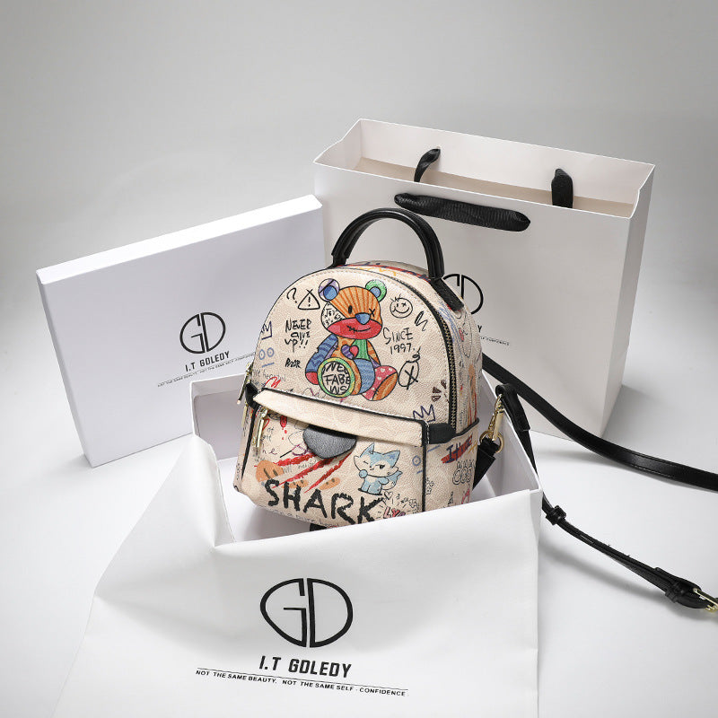 Niche Cute Bear Iti Fashion Mini Backpacks
