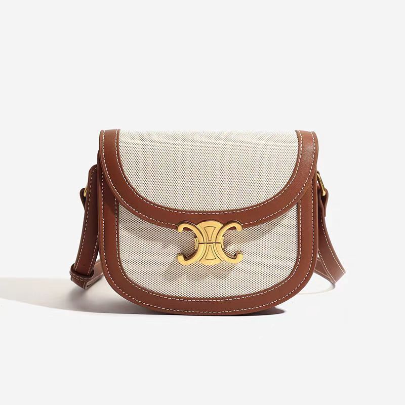 Women's Design Canvas Vintage Saddle Advanced Arc Shoulder Bags