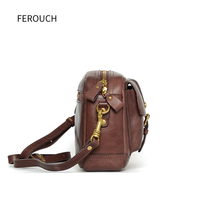 Women's Retro Korean Style Western Soft Leather Crossbody Bags