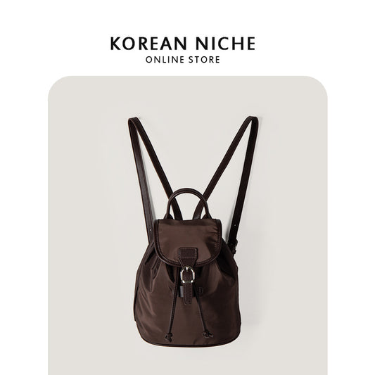 Women's Korean Style Simple Large Capacity Niche Retro Backpacks