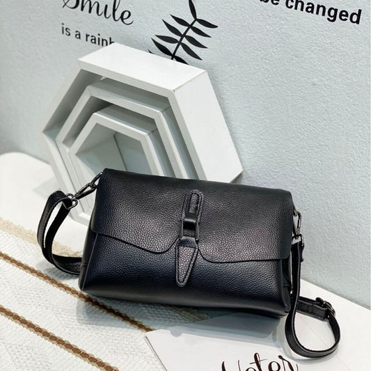 Women's First Layer Cowhide Single Medium Lady's Crossbody Bags