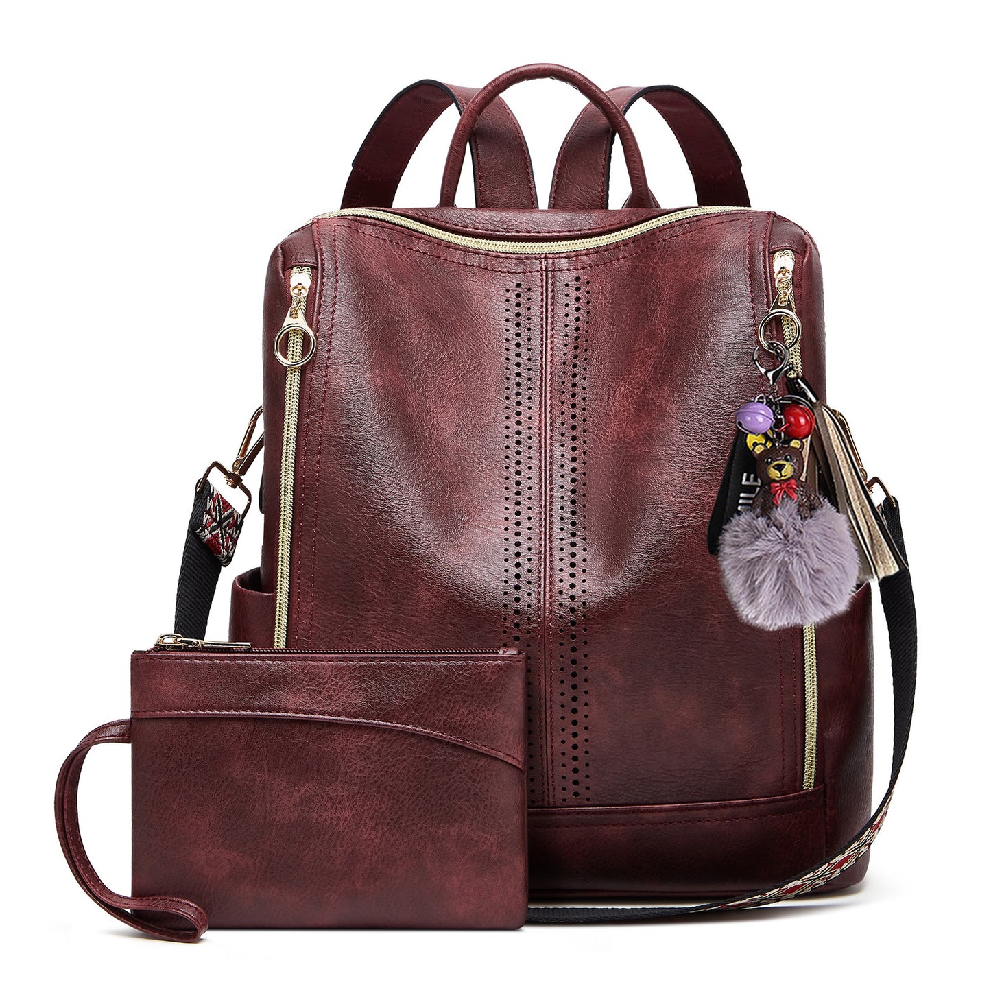 Popular Cool Women's Korean Soft Leather Backpacks