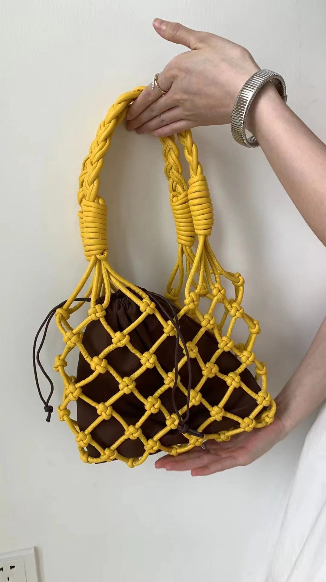 Women's Hand-woven Fashion Handmade Hollow Portable Underarm Shoulder Bags