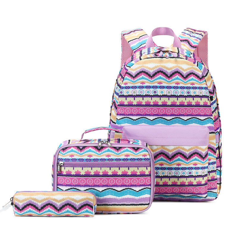Attractive Trendy Ethnic Printing Three-piece Set Backpacks