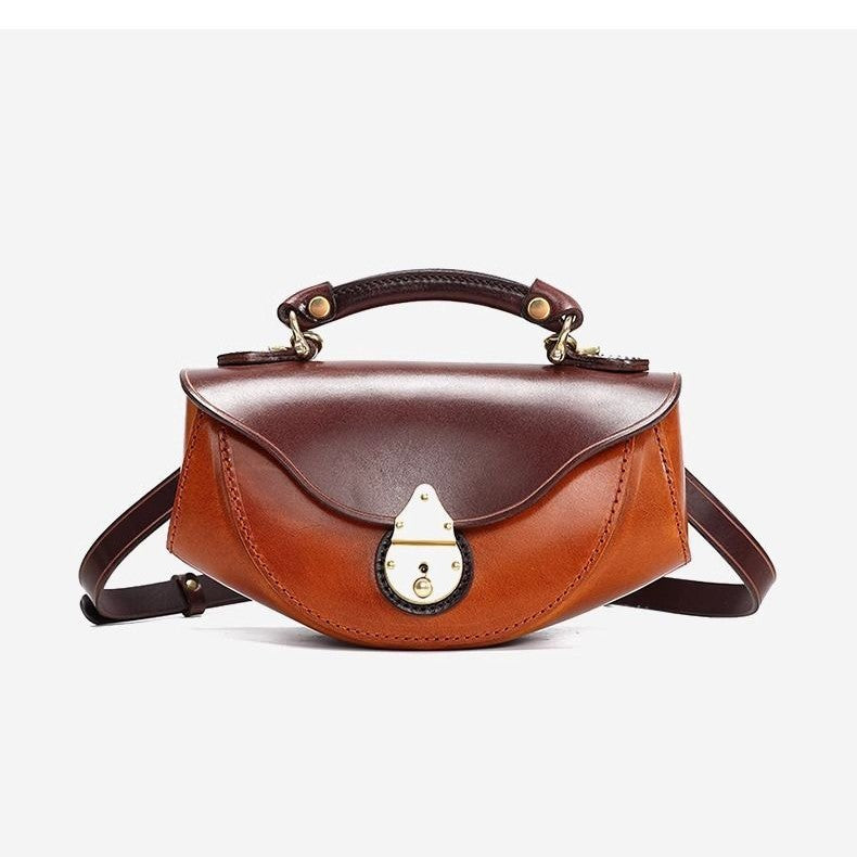 Leather Tactile Feel Boat Layer Cowhide Crossbody Bags