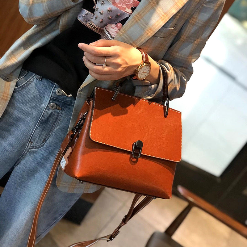 Women's Commuter Genuine Leather Fashionable High-grade Crossbody Bags