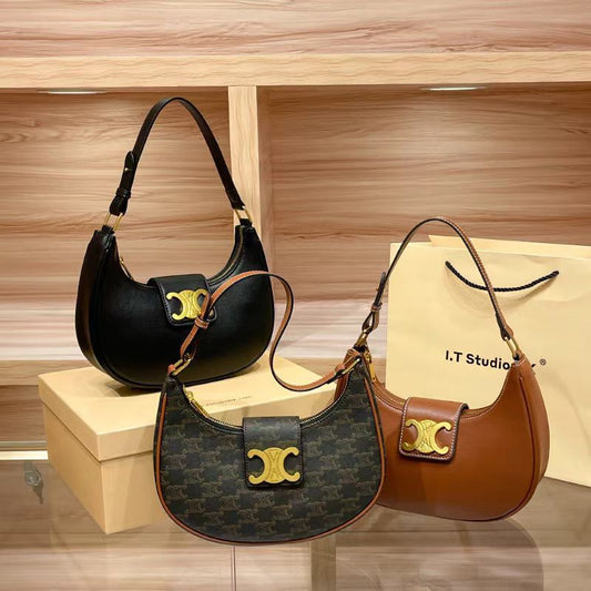 Women's High-grade Arc Underarm Presbyopic Selenodont Simple Handbags