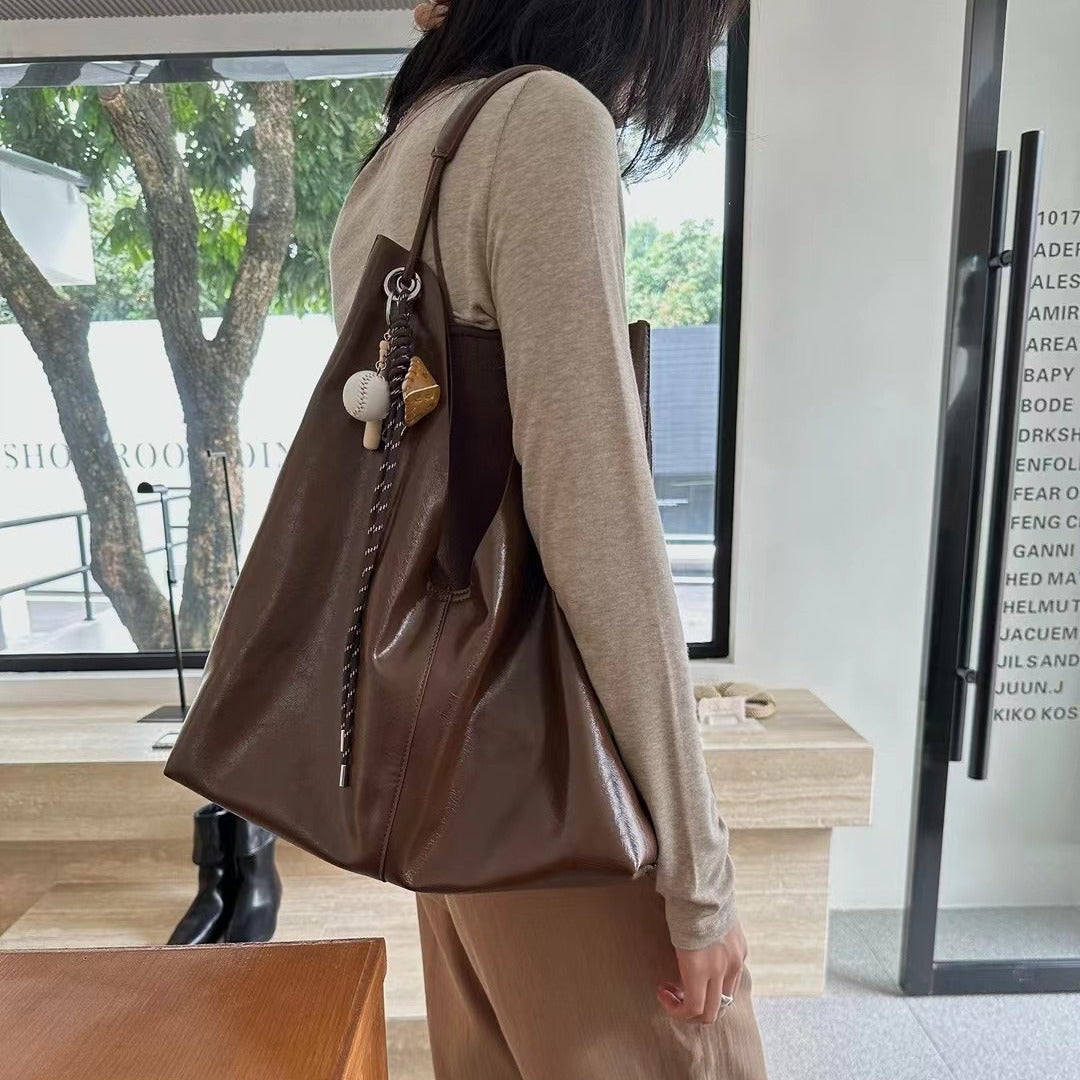 Women's High-grade Soft Leather Underarm Large Capacity Shoulder Bags
