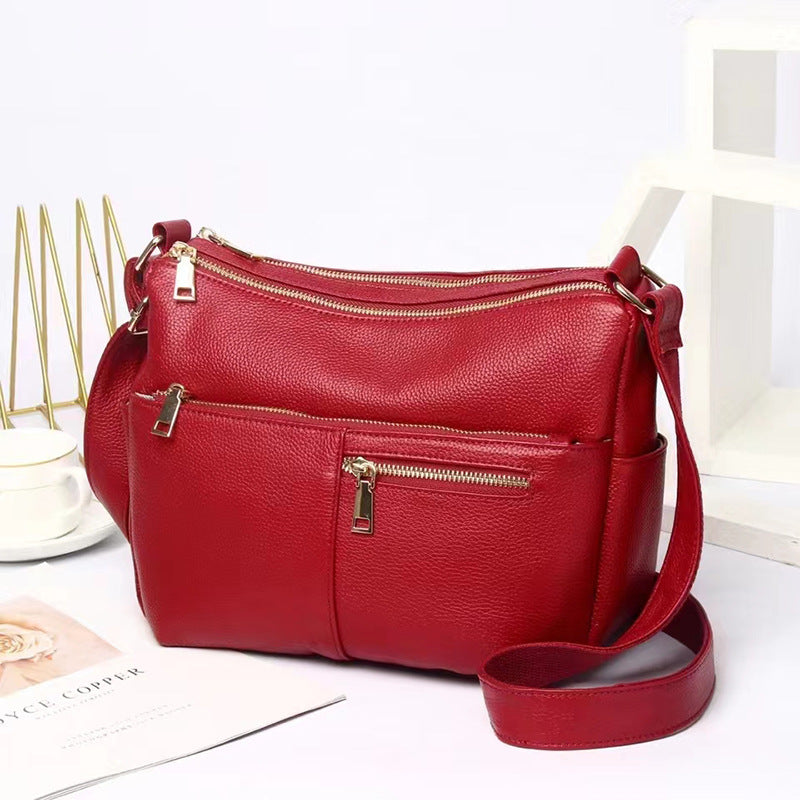 Women's Leather Soft First Layer Large Capacity Bags